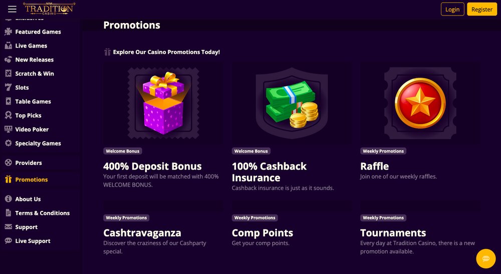 Tradition casino